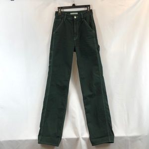 Pacsun Cargo Pants Women’s size 23 Green, Boyfriend Carpenter Straight Leg, EUC